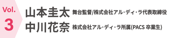 CROSS TALK vol.3 城之内ミサ×山本圭太×中川花奈