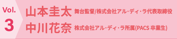 CROSS TALK vol.3 城之内ミサ×山本圭太×中川花奈 Comingsoon