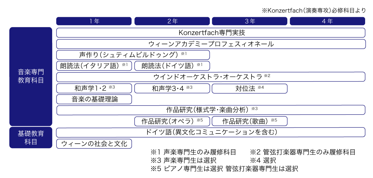 東邦音楽大学　Konzertfach特色ある科目